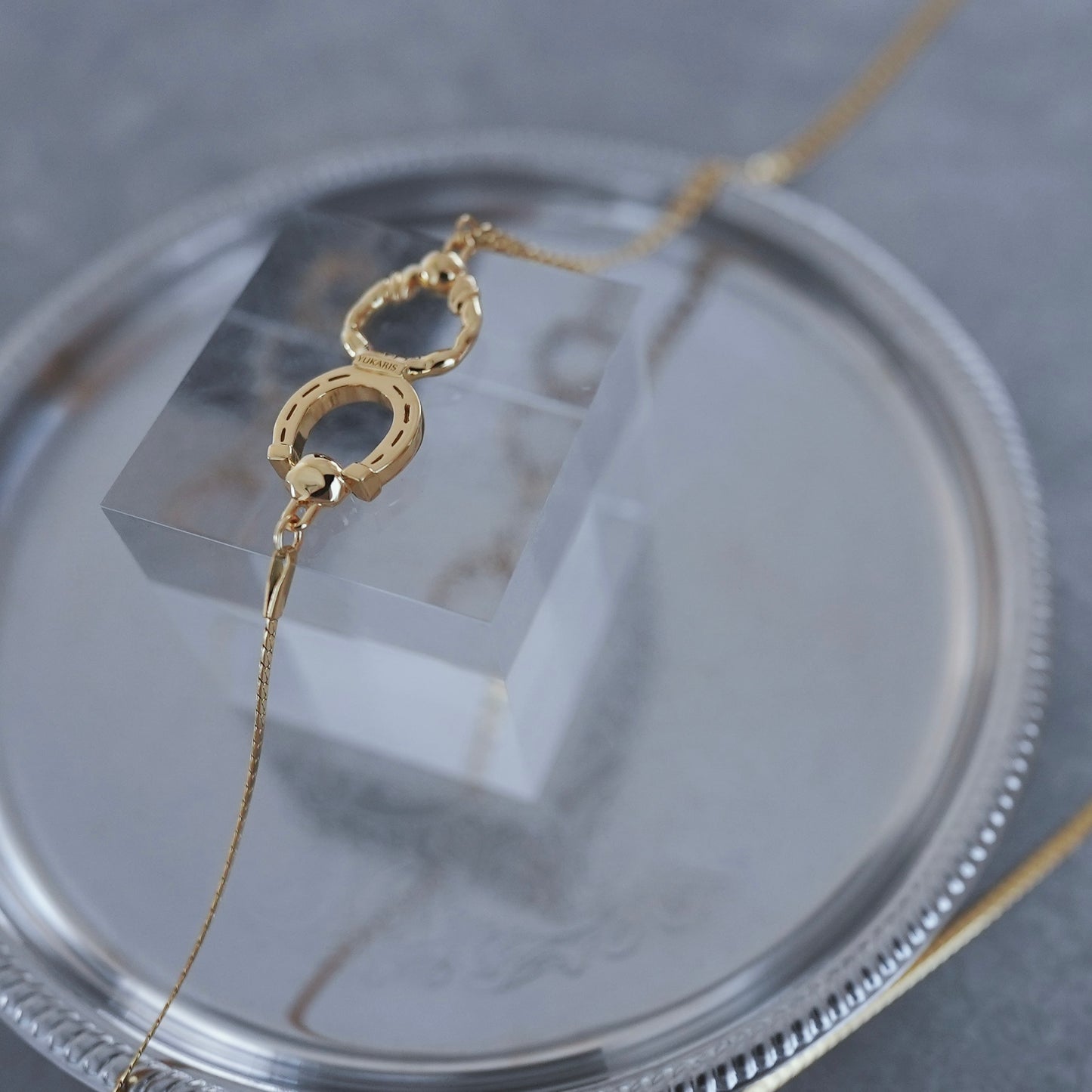 gold 月と太陽 horse shoe long necklace【予約】