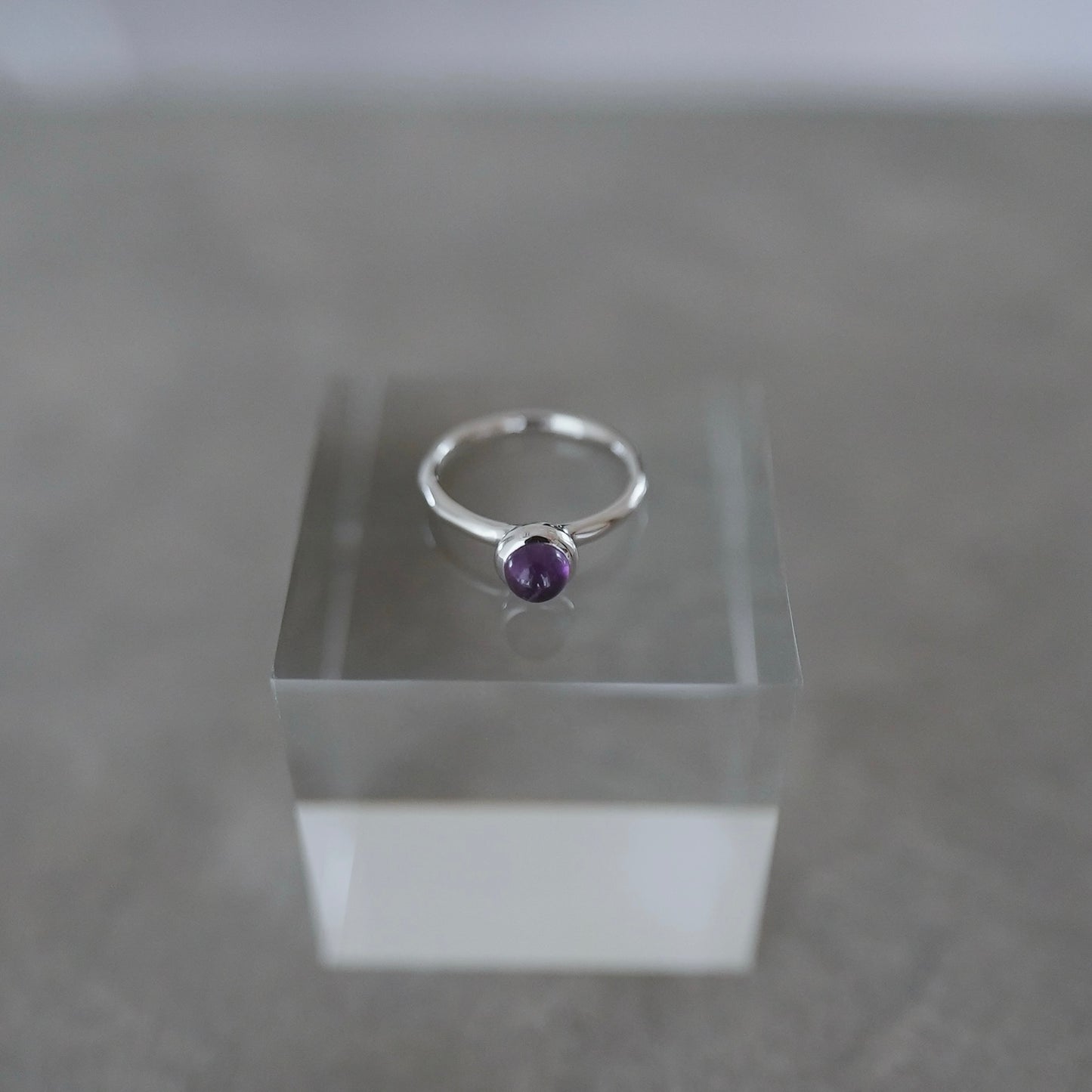 水滴一粒 stone ring./ Water droplets stone ring.【予約】アメジスト