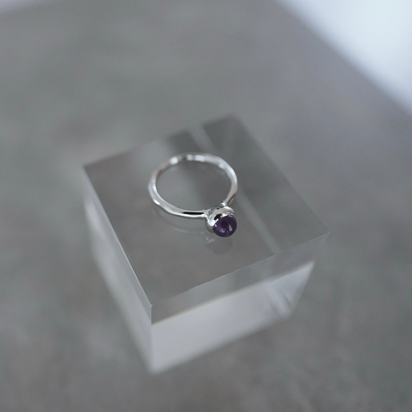 水滴一粒 stone ring./ Water droplets stone ring.【予約】アメジスト