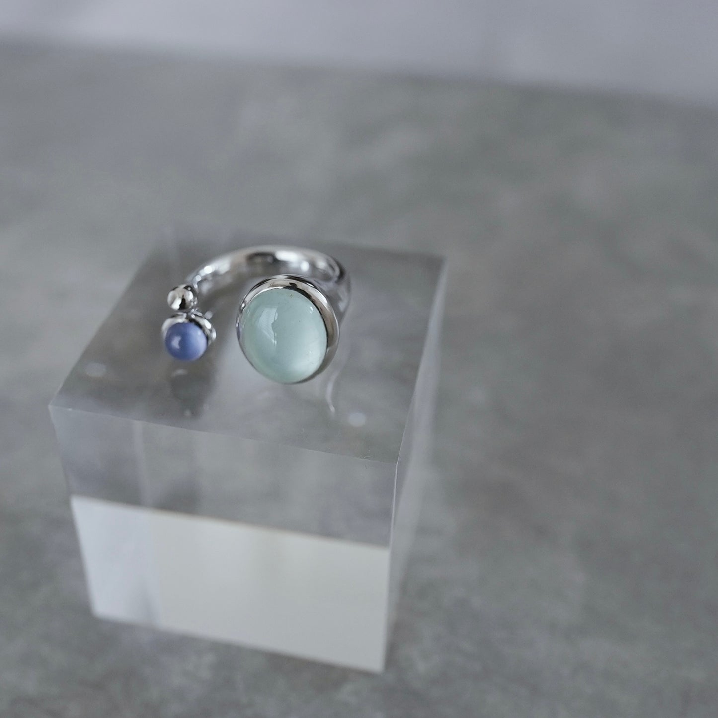 水滴stone ring./ Water droplets stone ring.【在庫有】