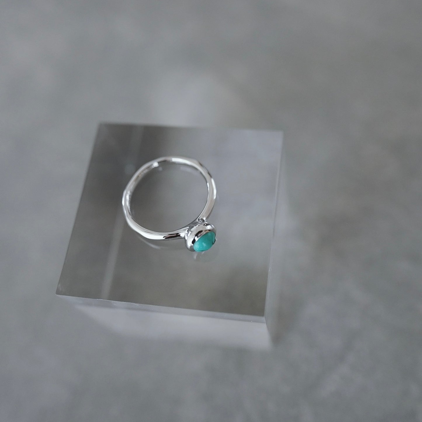 水滴一粒 stone ring./ Water droplets stone ring.【在庫有】ターコイズ