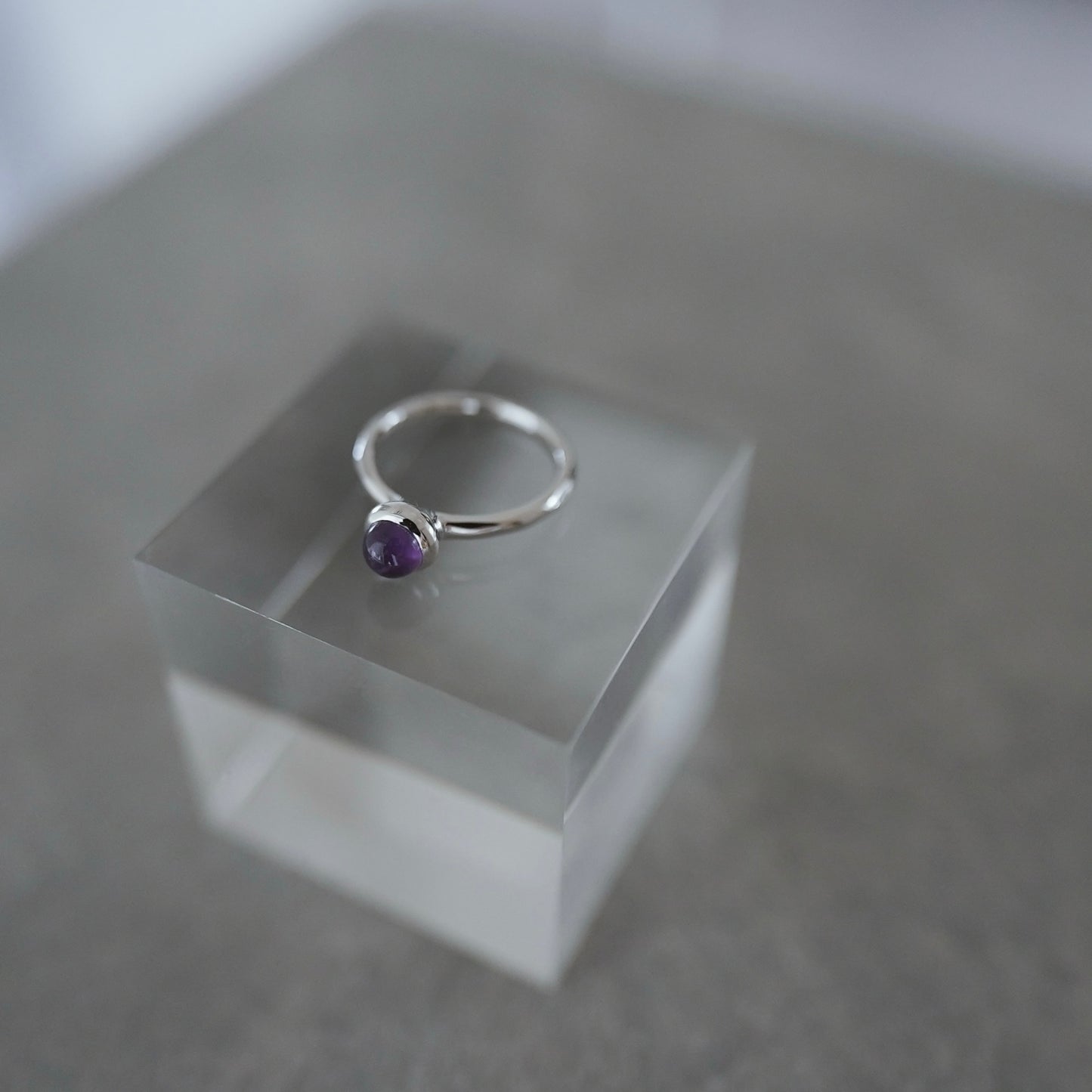 水滴一粒 stone ring./ Water droplets stone ring.【予約】アメジスト