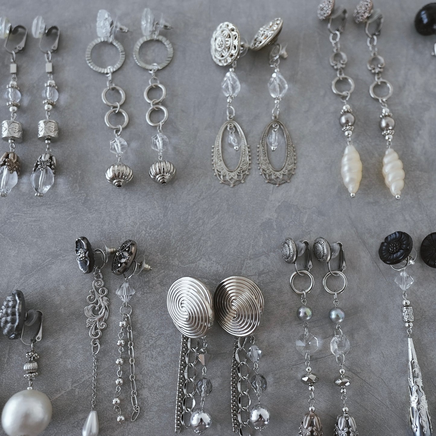 【silver】vintage jewelry/earring pierce 2点セット