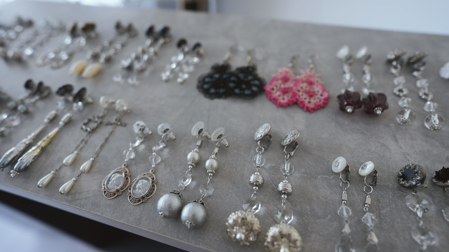 【silver】vintage jewelry/earring pierce 2点セット