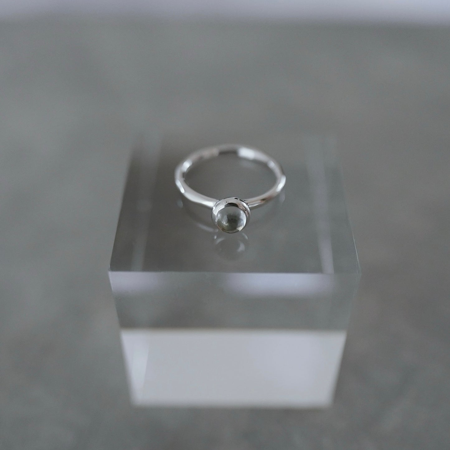 水滴一粒 stone ring./ Water droplets stone ring.【在庫有】水晶