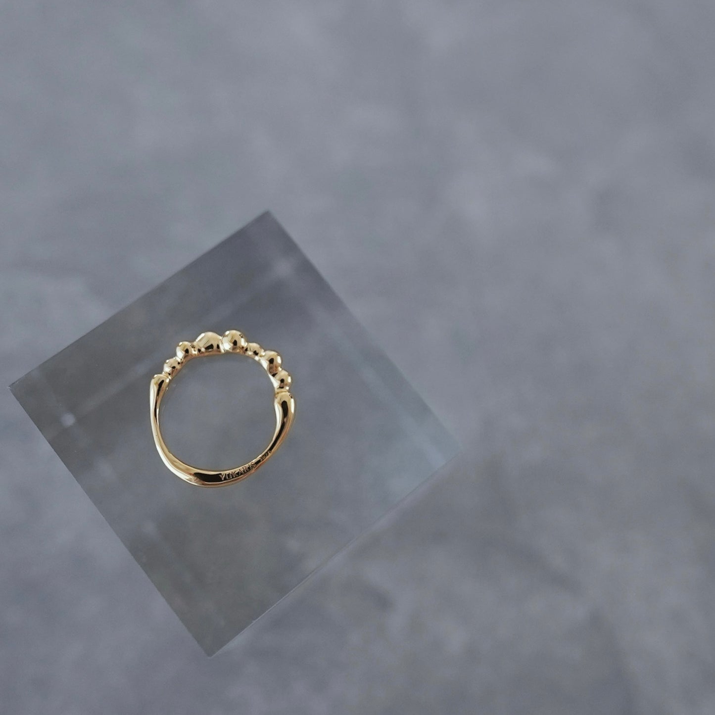 gold 水滴 pinky ring./ Water droplets pinky ring.【予約】
