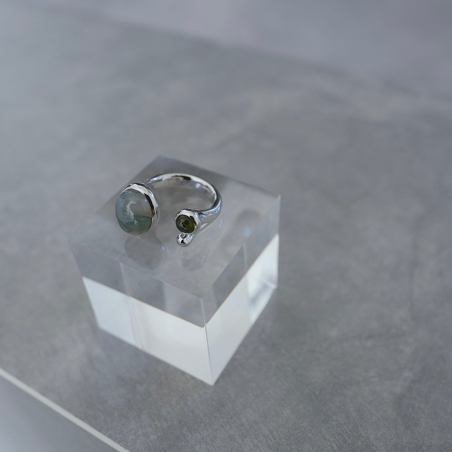 水滴stone ring./ Water droplets stone ring.【在庫有】