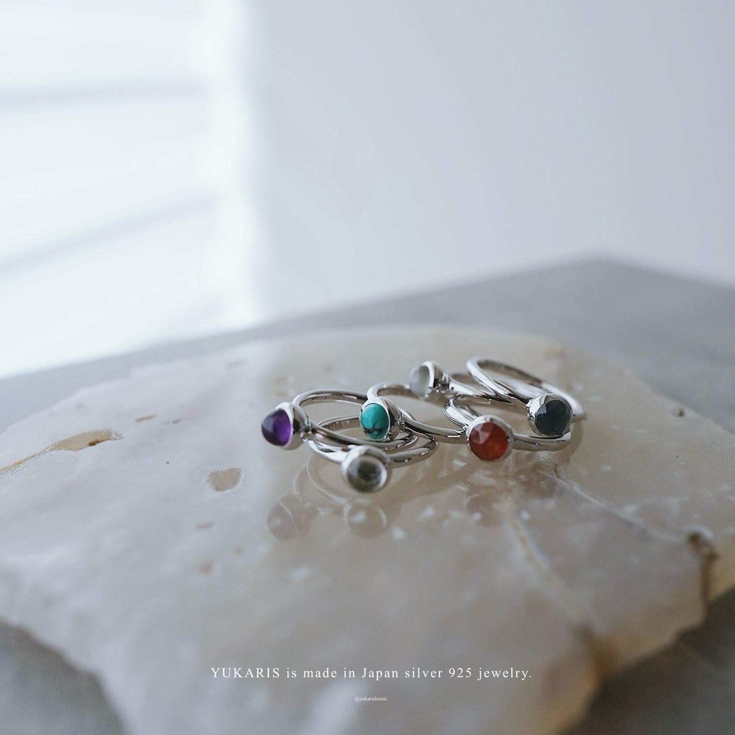 水滴一粒 stone ring./ Water droplets stone ring.【予約】クリソプレーズ