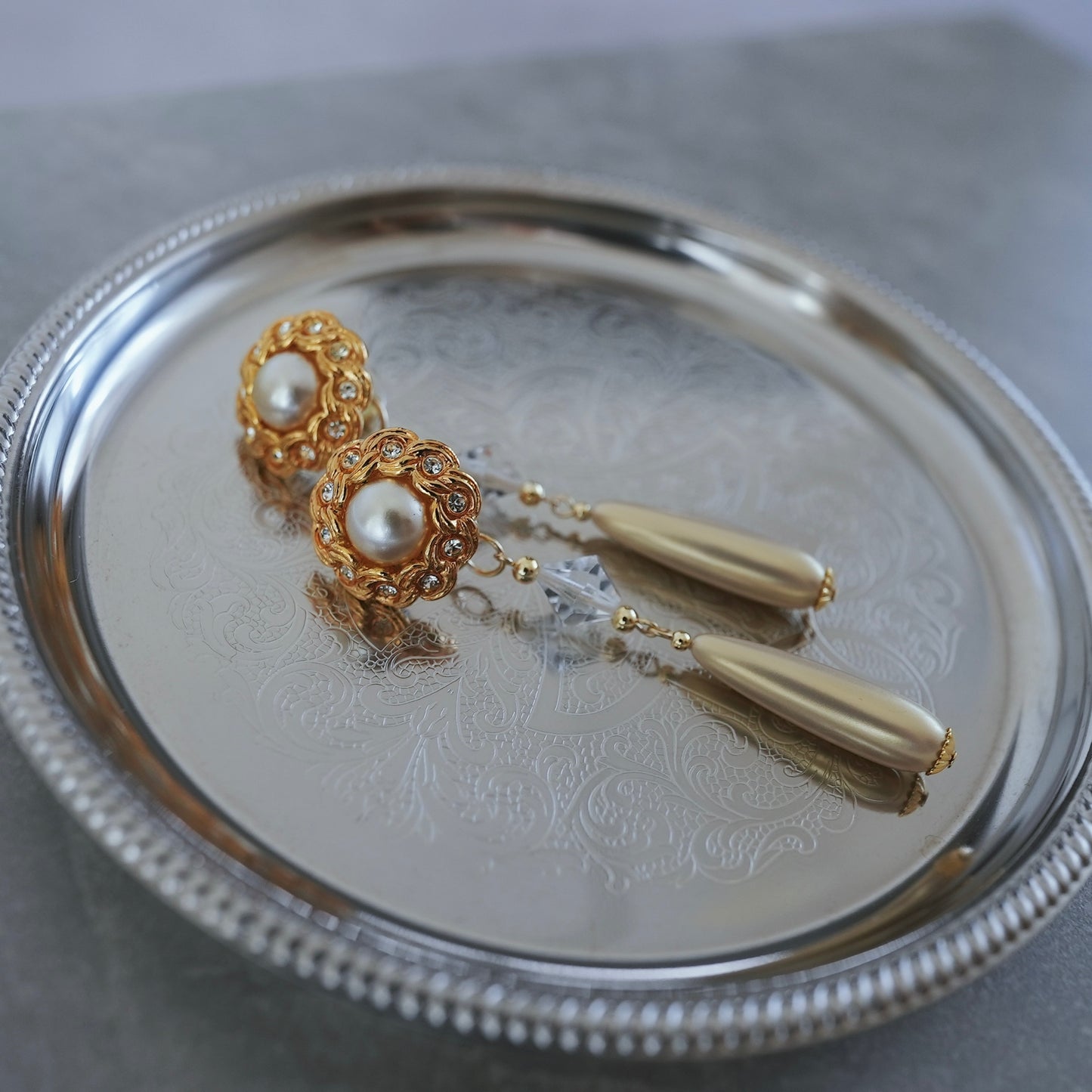 Vintage Gold earring / pierce 【在庫有】