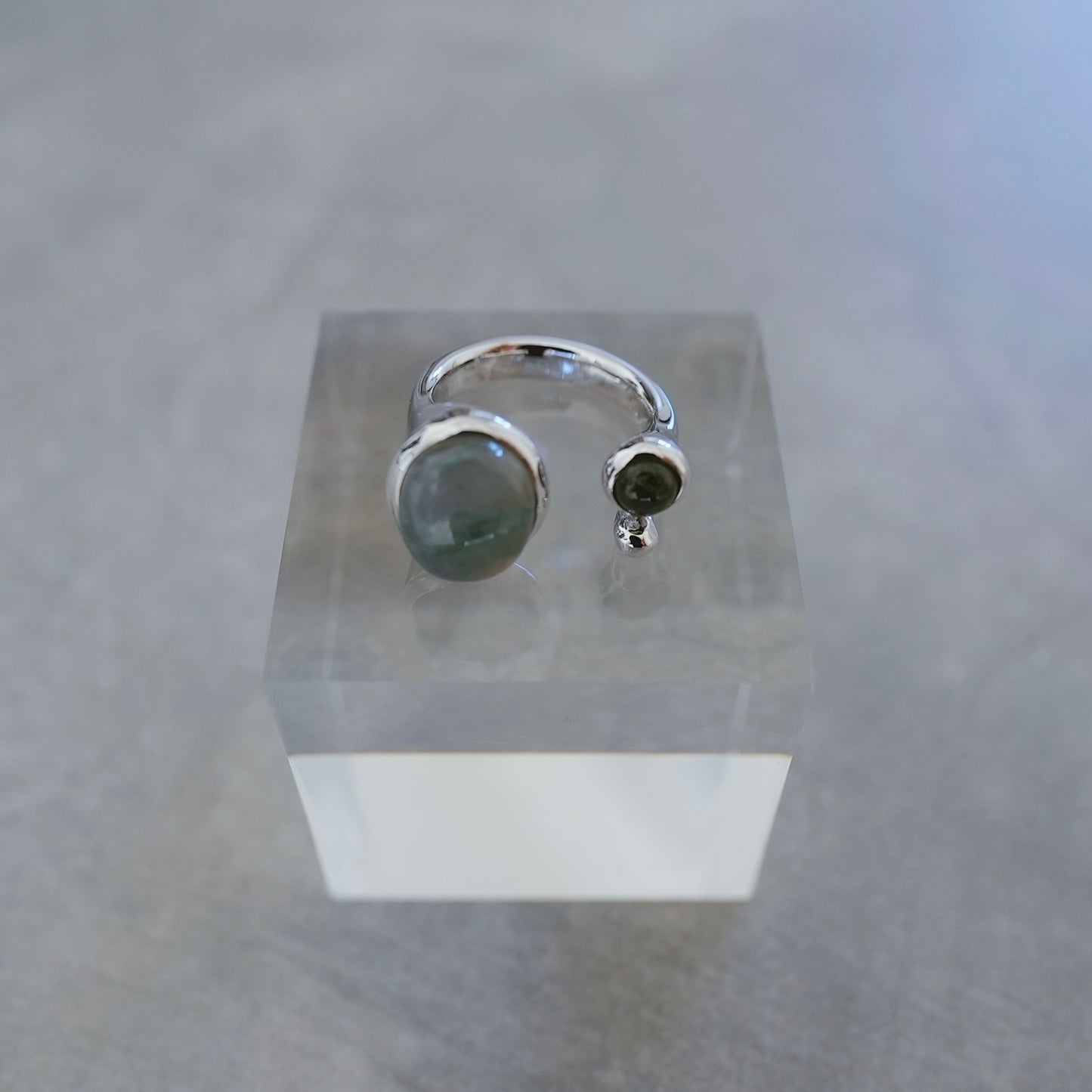 水滴stone ring./ Water droplets stone ring.【在庫有】