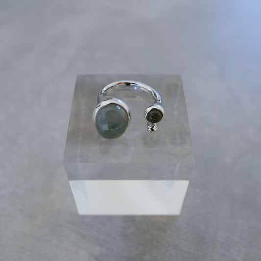 水滴stone ring./ Water droplets stone ring.【在庫有】