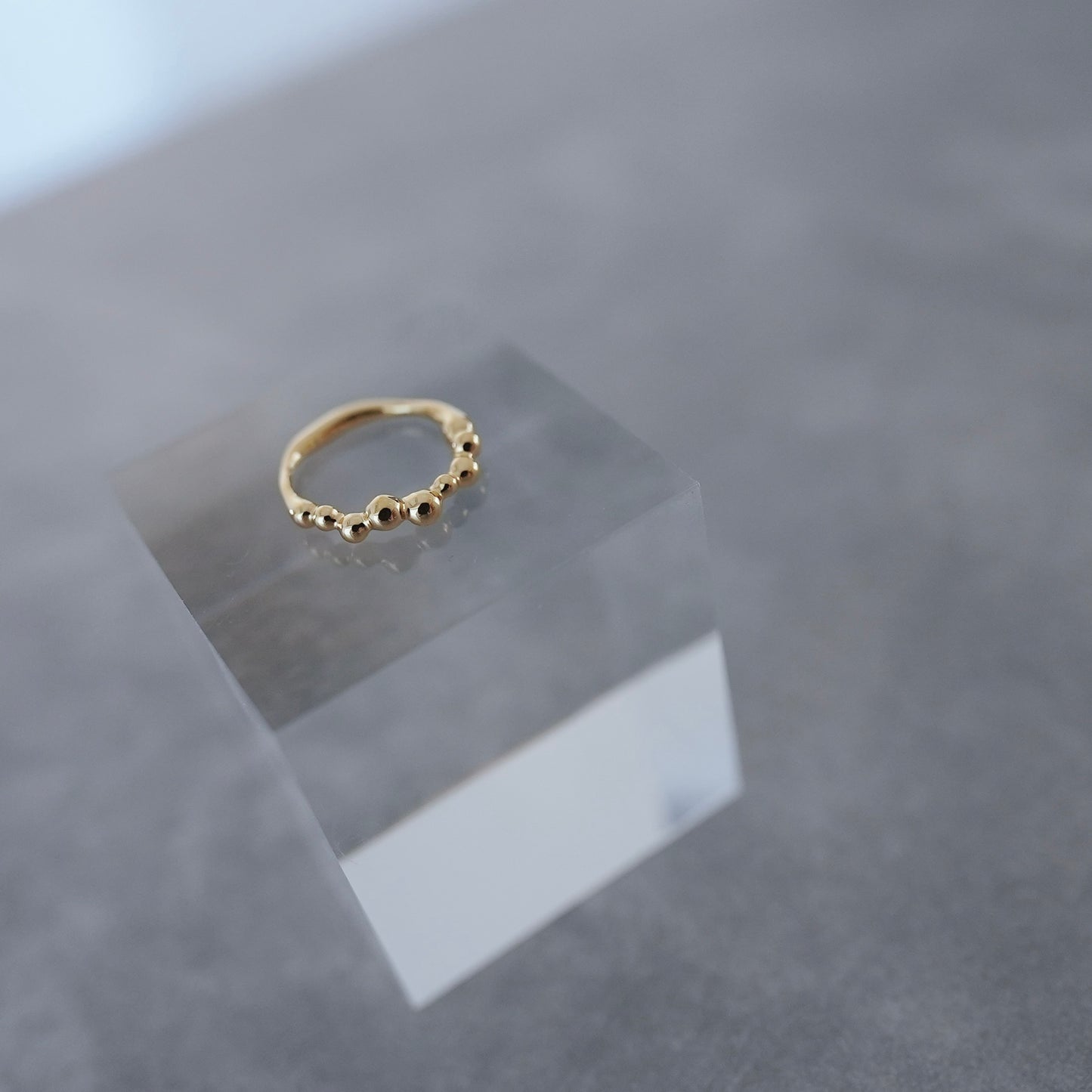 gold 水滴 pinky ring./ Water droplets pinky ring.【予約】