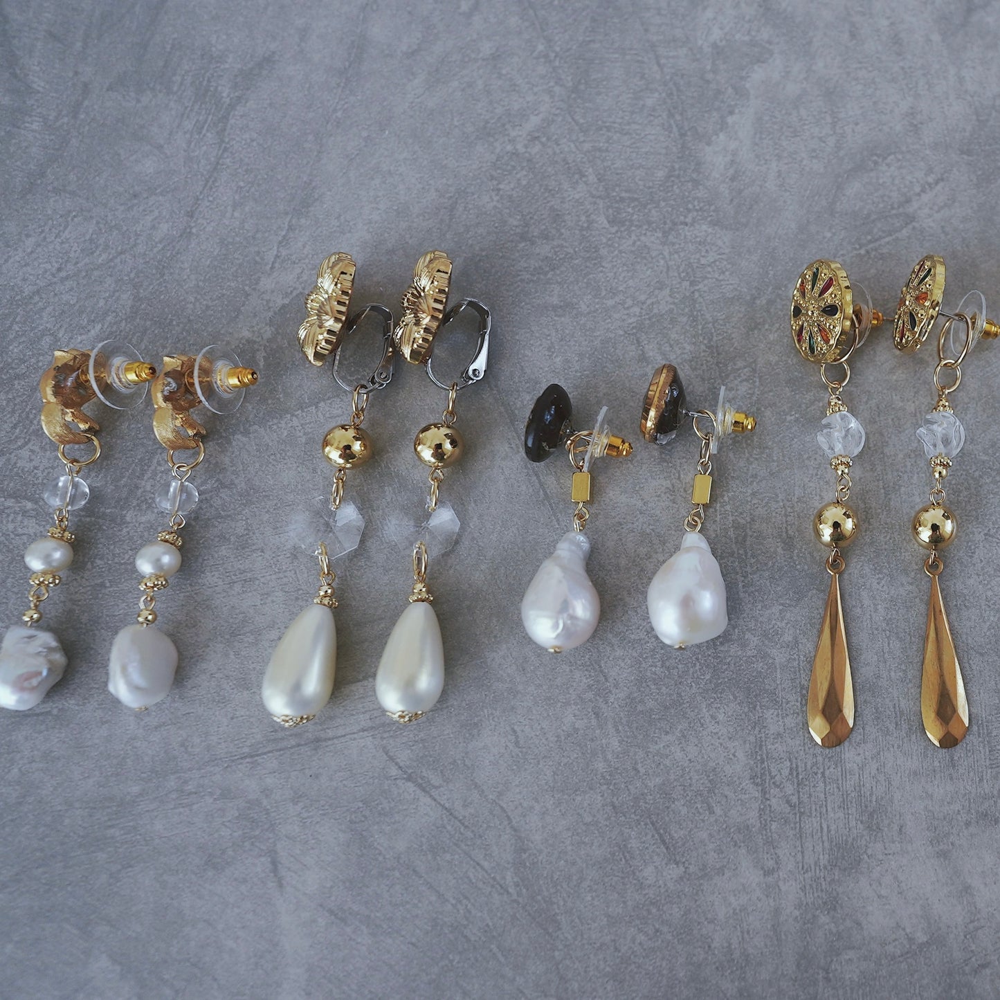 Vintage Gold earring / pierce 【在庫有】