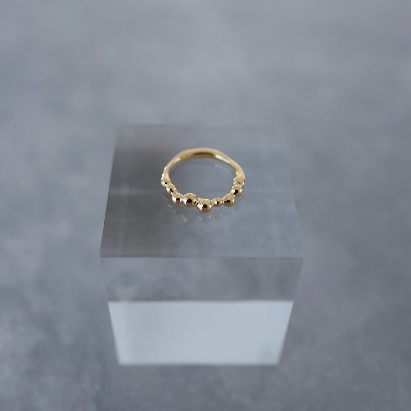 gold 水滴 pinky ring./ Water droplets pinky ring.【予約】
