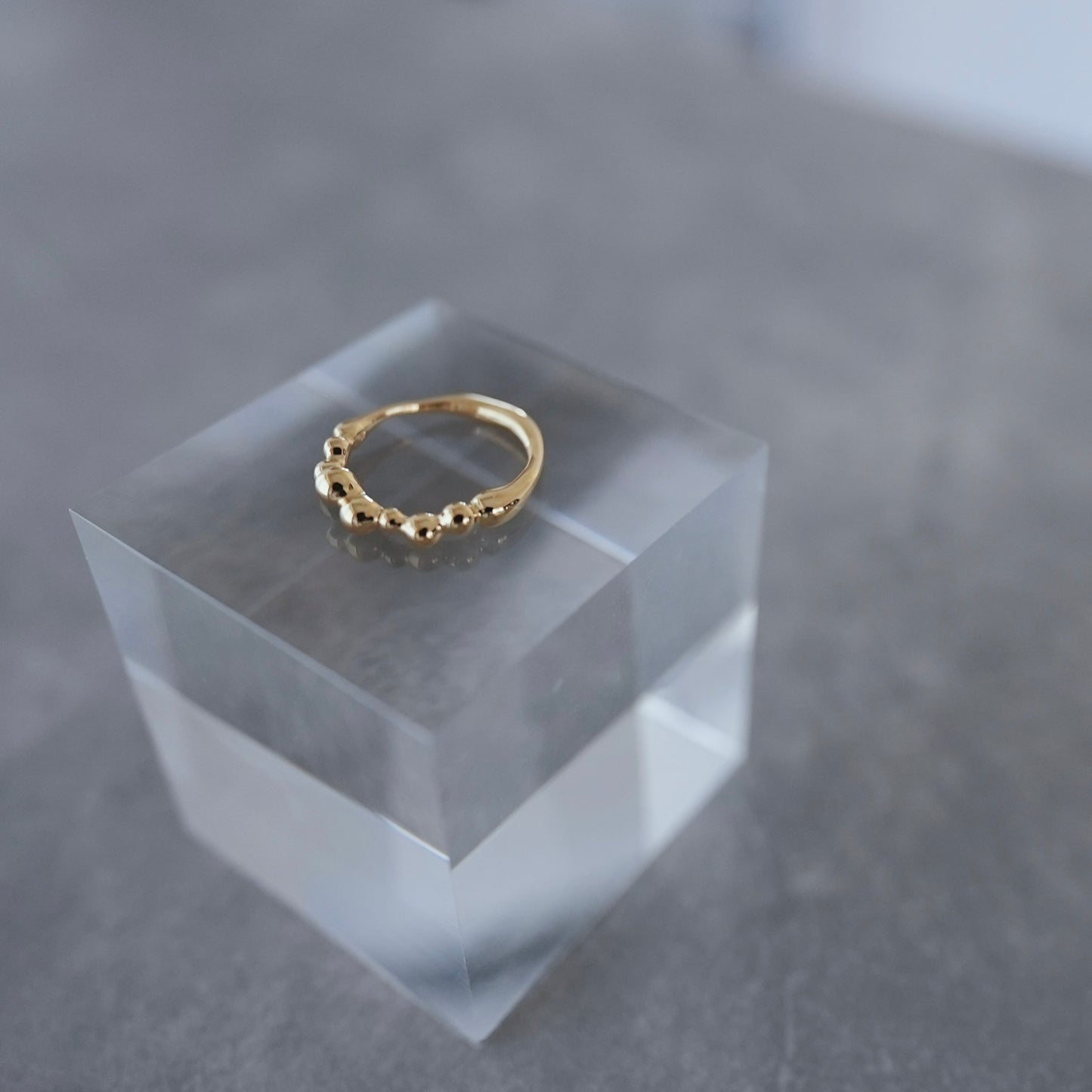 gold 水滴 pinky ring./ Water droplets pinky ring.【予約】