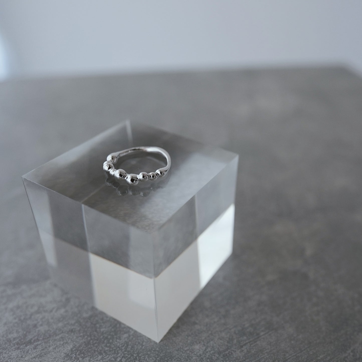 水滴 pinky ring./ Water droplets pinky ring.【予約】
