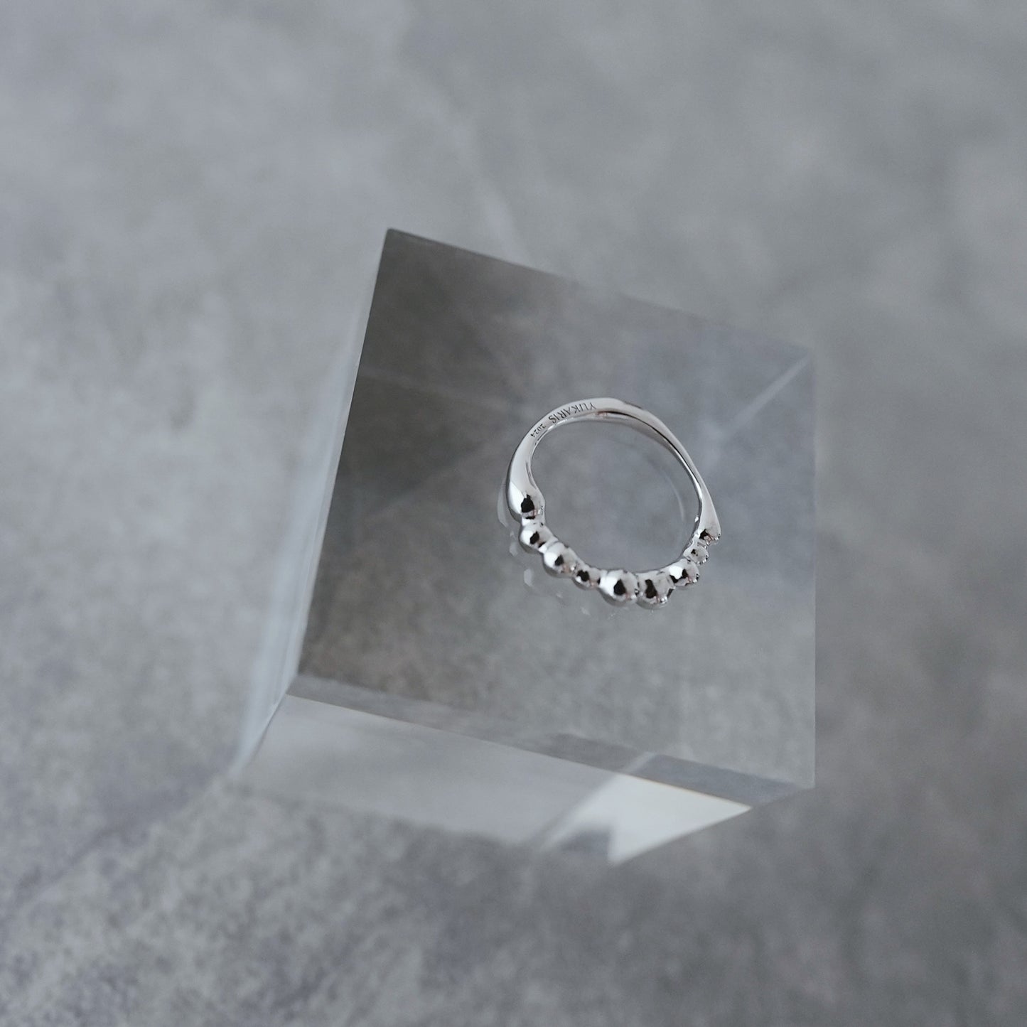 水滴 pinky ring./ Water droplets pinky ring.【予約】