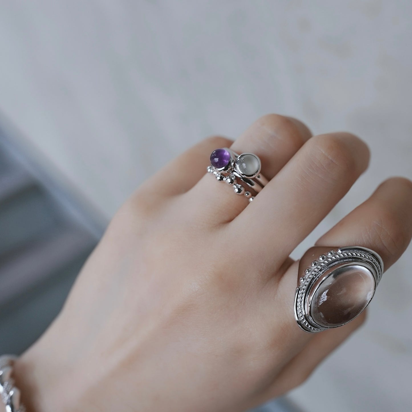 水滴 pinky ring./ Water droplets pinky ring.【予約】