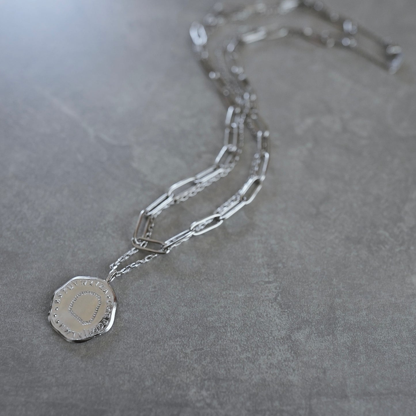 【限定】- AtoZ one - Simple coin necklace【予約】マットタイプ
