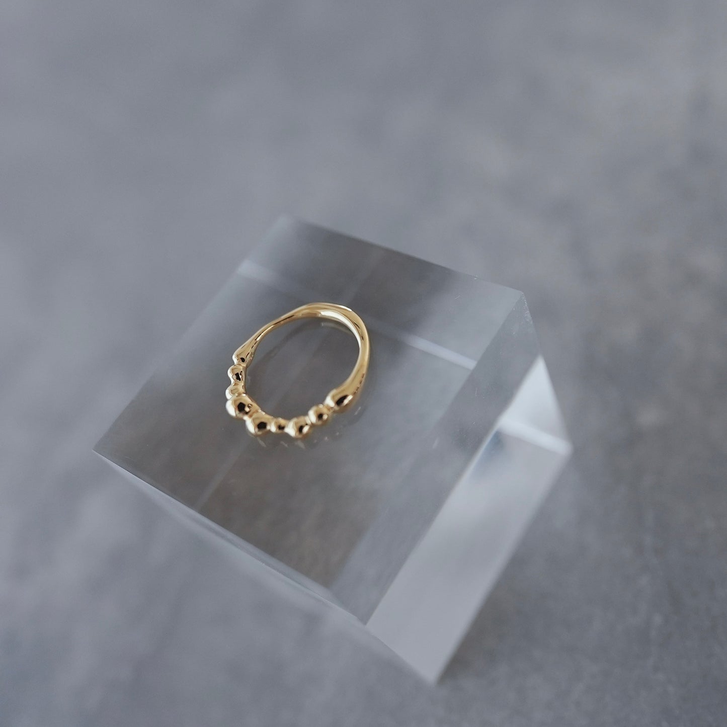 gold 水滴 pinky ring./ Water droplets pinky ring.【予約】