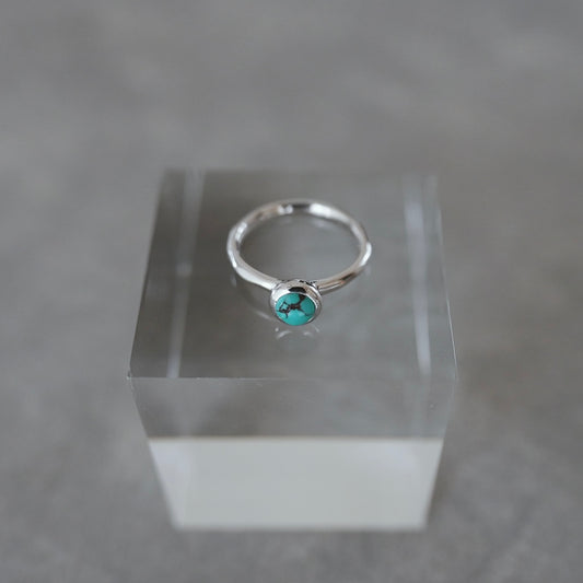 水滴一粒 stone ring./ Water droplets stone ring.【在庫有】ターコイズ