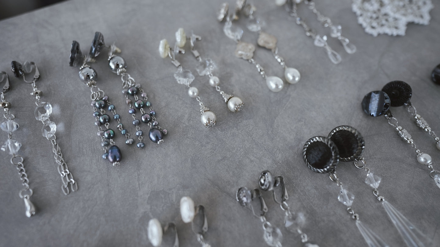 【silver】vintage jewelry/earring pierce 2点セット