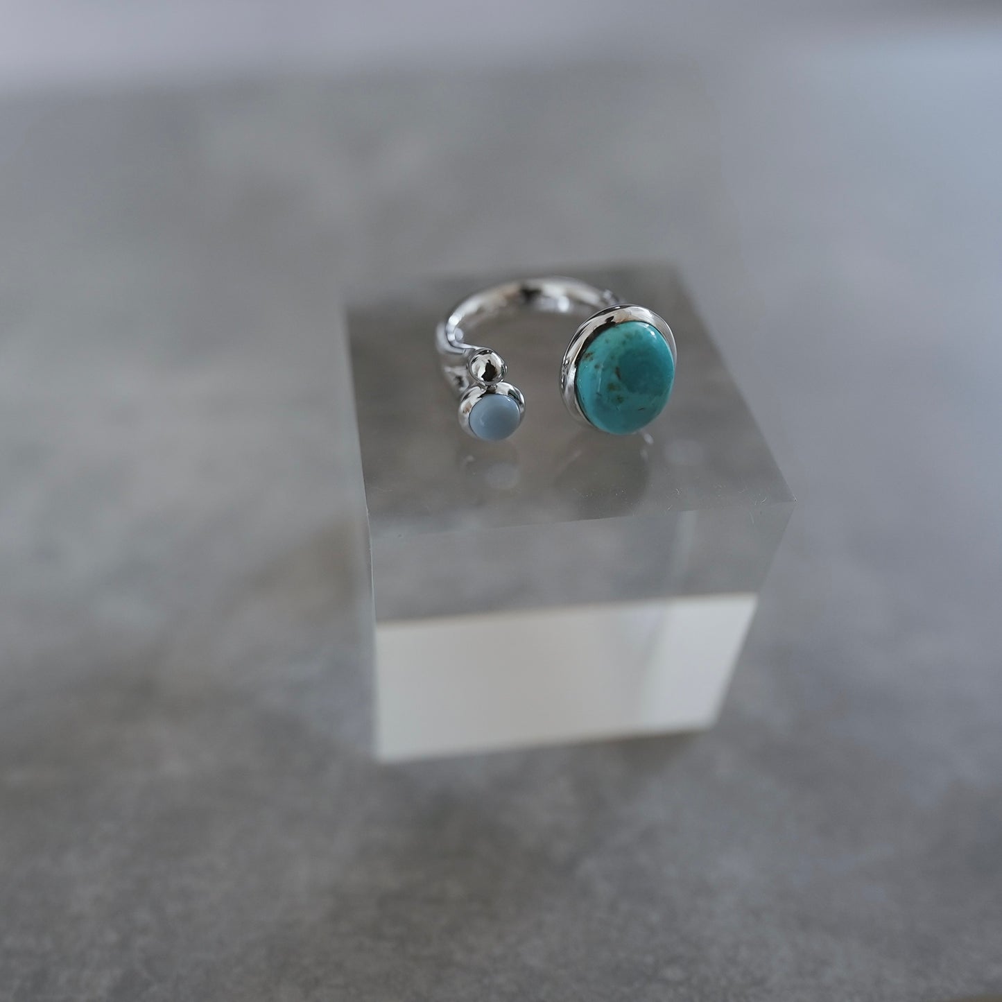 水滴stone ring./ Water droplets stone ring.【在庫有】