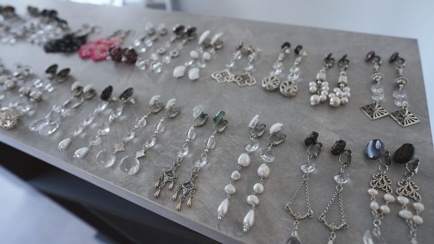 【silver】vintage jewelry/earring pierce 2点セット