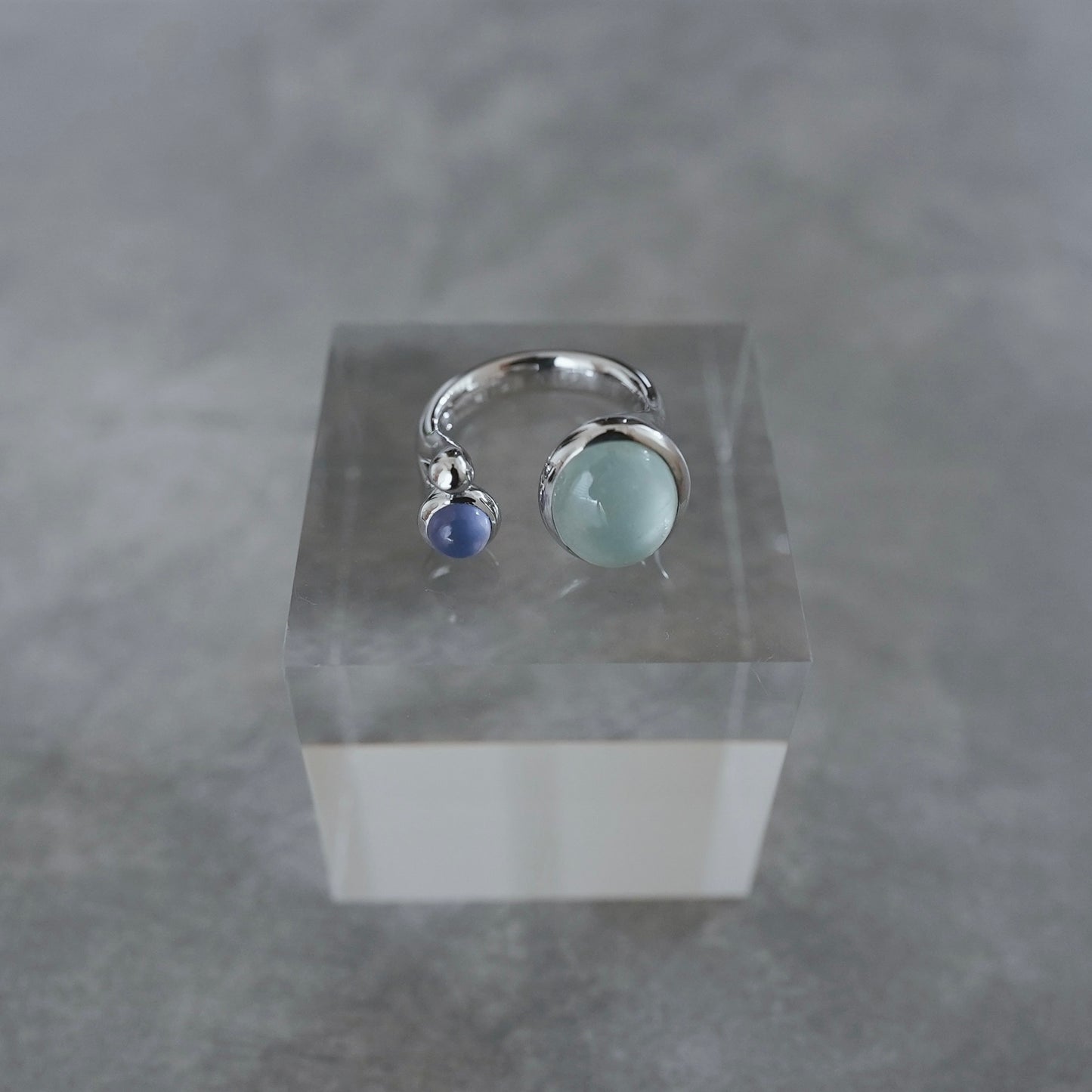 水滴stone ring./ Water droplets stone ring.【在庫有】
