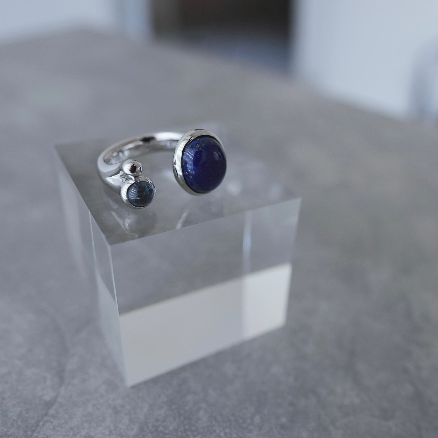 水滴stone ring./ Water droplets stone ring.【在庫有】ラピスラズリ タンザナイト