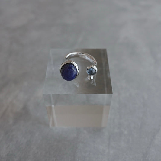 水滴stone ring./ Water droplets stone ring.【在庫有】ラピスラズリ タンザナイト