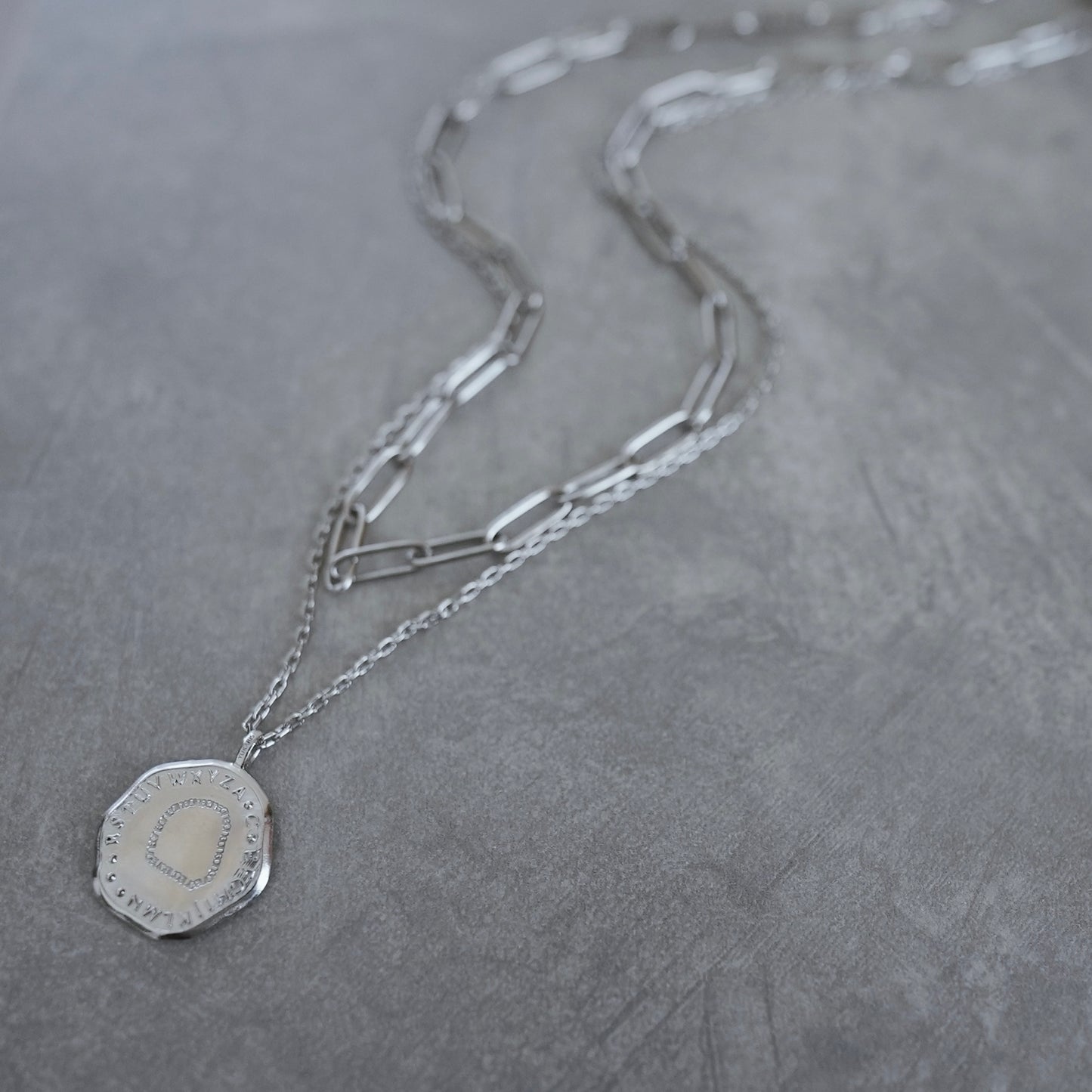 【限定】- AtoZ one - Simple coin necklace【予約】マットタイプ