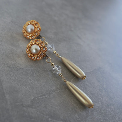 Vintage Gold earring ／ pierce 【在庫有】