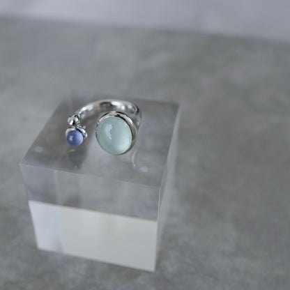 水滴stone ring.／ Water droplets stone ring.【在庫有】