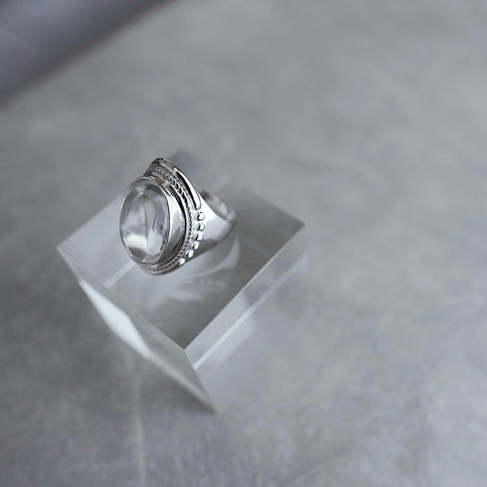 月と太陽 Moon and sun crystal ring.【予約】