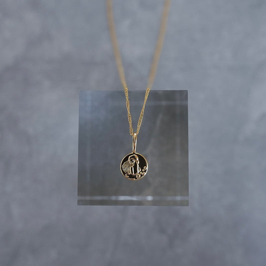 gold 「水」 Water coin necklace.【予約】