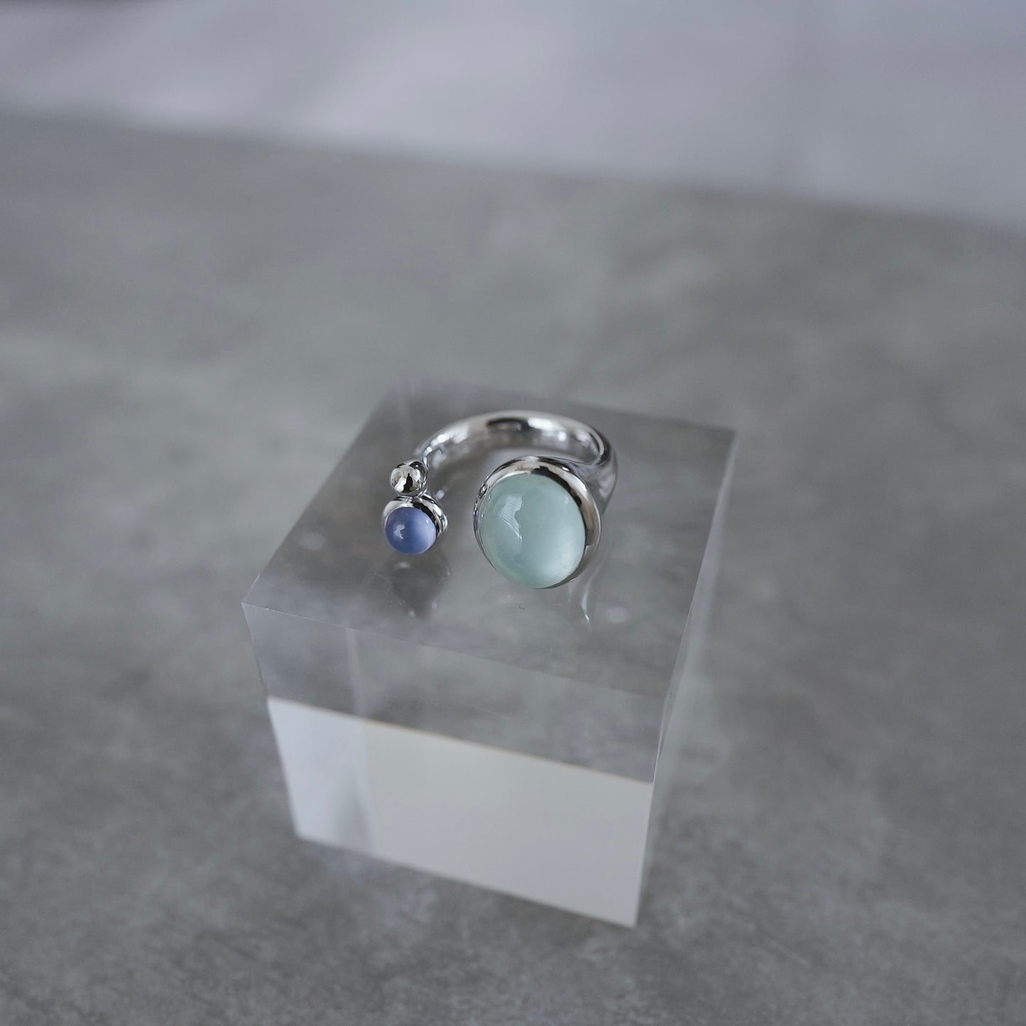 水滴stone ring.／ Water droplets stone ring.【在庫有】