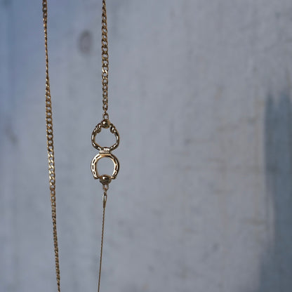 Moon and Sun Horse Shoe Long Necklace