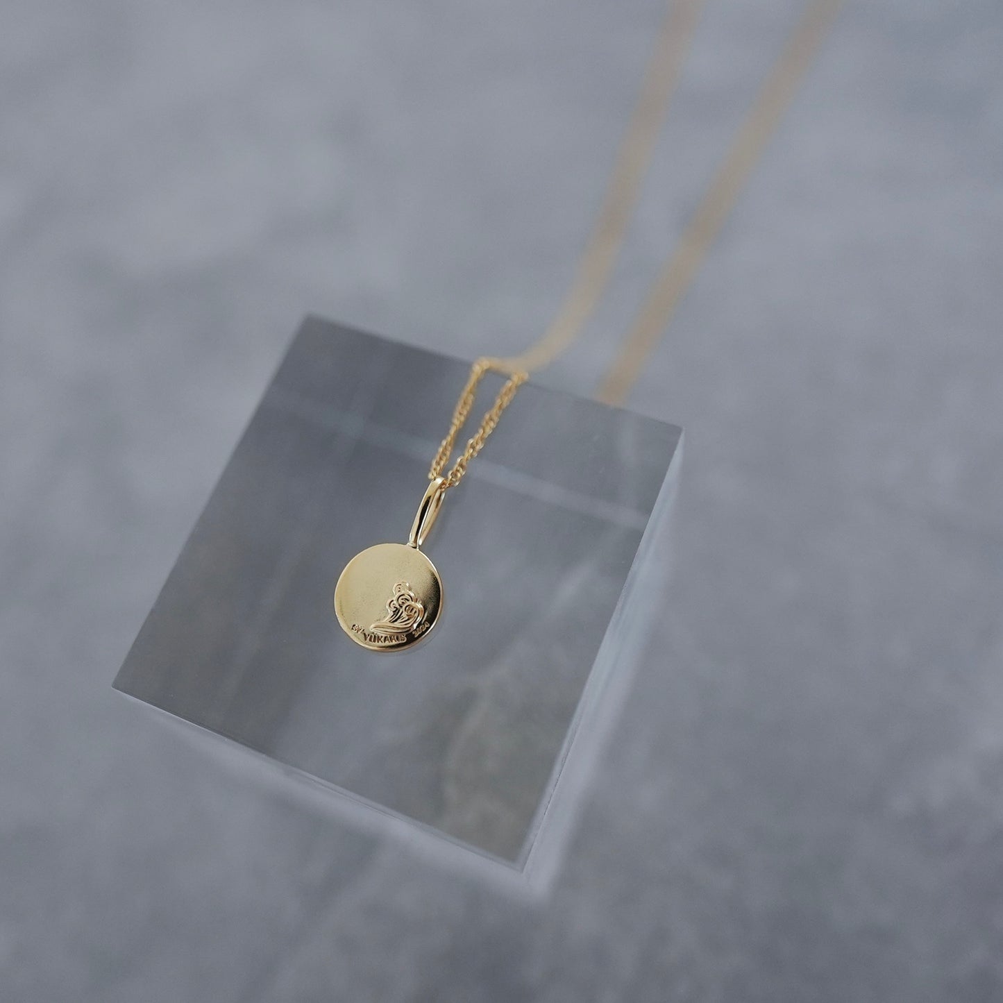 gold 「水」 Water coin necklace.【予約】