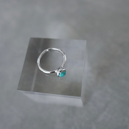 水滴一粒 stone ring.／ Water droplets stone ring.【即発送】ターコイズ