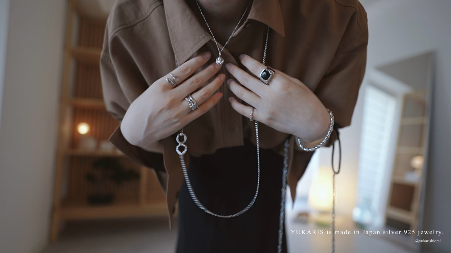 「水」 Water coin necklace.【即発送】