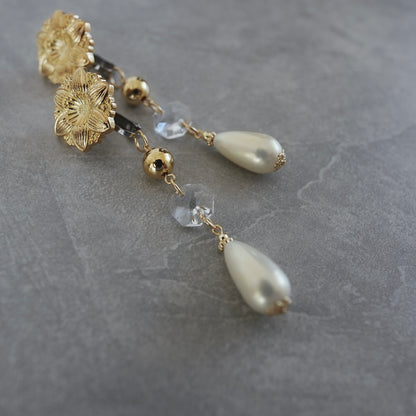 Vintage Gold earring ／ pierce 【在庫有】