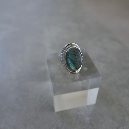 Moon and sun labradorite ring.