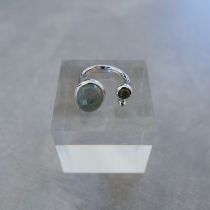 水滴stone ring.／ Water droplets stone ring.【在庫有】