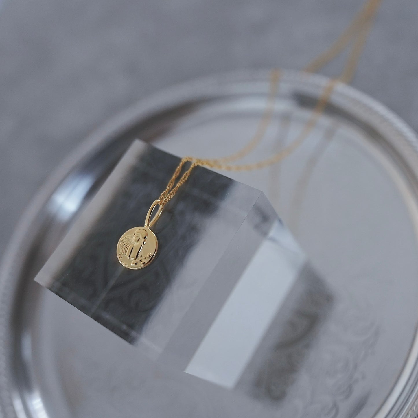 gold 「水」 Water coin necklace.【予約】