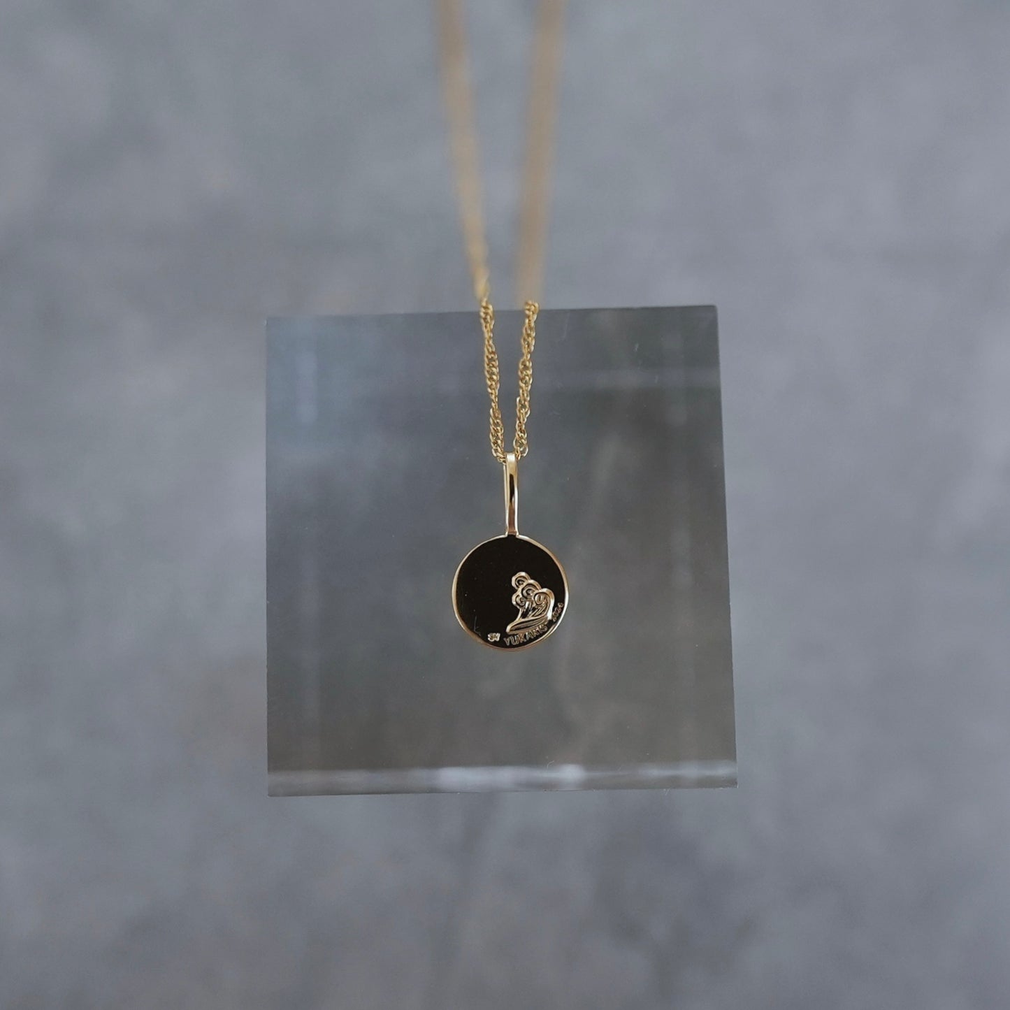 gold 「水」 Water coin necklace.【予約】