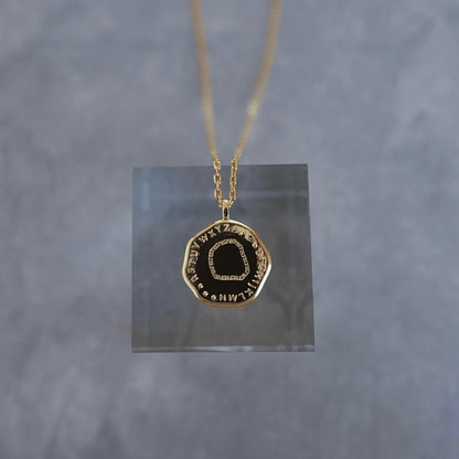 gold - AtoZ one - Simple coin necklace【予約】