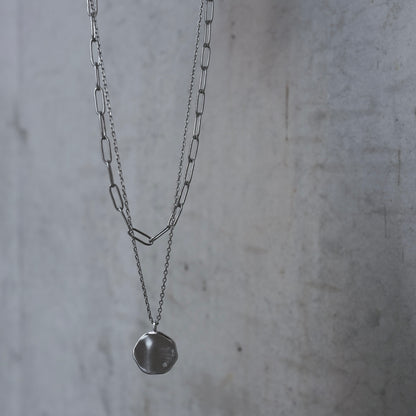 【限定】- AtoZ one - Simple coin necklace【予約】マットタイプ