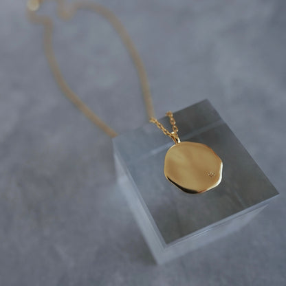 gold - AtoZ one - Simple coin necklace【予約】