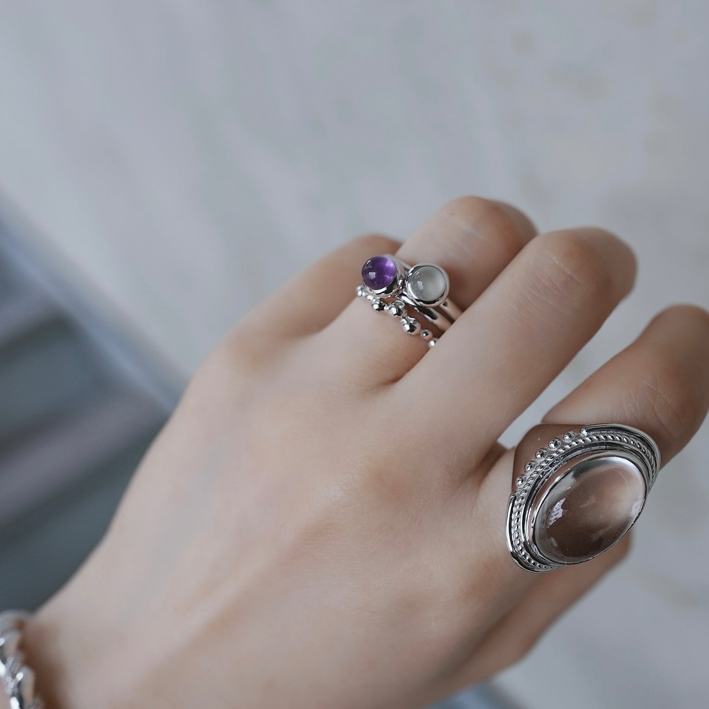 水滴 pinky ring.／ Water droplets pinky ring.【予約】